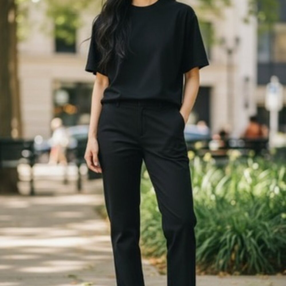 theory Black Straight Leg Pants Size 8